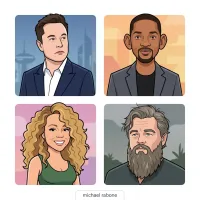 2x2 Karikatür Kolajı Oluşturucu - Midjourney Prompt Şablonu