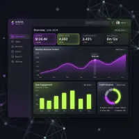 Glassmorphism (Cam Efektli) SaaS Analytics Dashboard UI/UX
