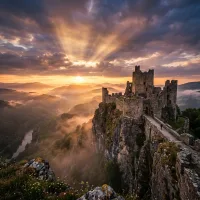 Media.io AI — Atmosferik Uzak Manzara Işıltısı (Distant Scenery Glow) Şablonu