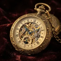 Steampunk Pocket Watch İllüstrasyonu (DALL-E 3 Şablonu) - Vol 45