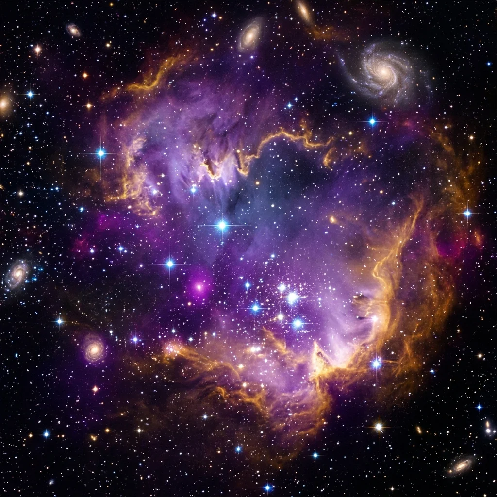Cosmic Nebula Cloud İllüstrasyonu (Stable Diffusion Şablonu) - Vol 46